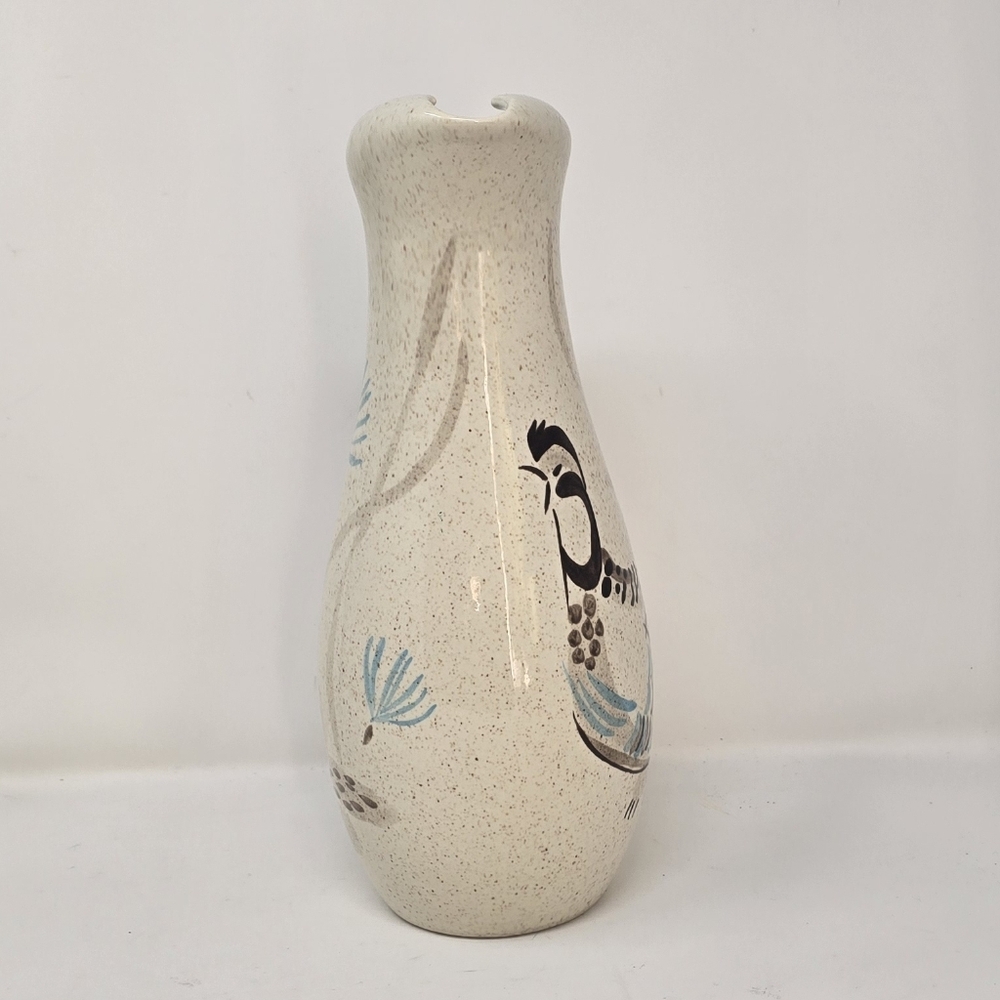 Vintage 1950 red wing pottery bob white quail water pitcher jug stone ware - Picture 7 of 8